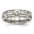 Titanium Polished with Cubic Zirconia 6 mm Grooved Wedding Band