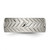 Chisel Titanium Polished Diamond Cut 8 mm Wedding Band, Domed - View 3