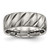Titanium Polished Diamond Cut 8 mm Wedding Band