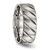 Titanium Polished Diamond Cut 8 mm Wedding Band - View 4