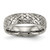 Chisel Titanium Polished and Textured 6 mm Wedding Band, Half Round
