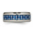 Chisel Titanium Polished with Blue and White Carbon Fiber Inlay 8 mm Wedding Band, Flat - View 3