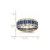 Chisel Titanium Polished with Blue and White Carbon Fiber Inlay 8 mm Wedding Band, Flat - View 6