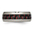 Chisel Titanium Polished with Black and Red Carbon Fiber Inlay 8 mm Wedding Band, Domed - View 3