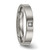 Chisel Titanium Polished with Cubic Zirconia 4 mm Flat Comfort Fit Wedding Band - View 5