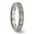 Titanium Polished with Cubic Zirconia 3.75 mm Grooved Comfort Fit Wedding Band - View 5