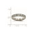 Titanium Polished with Cubic Zirconia 3.75 mm Grooved Comfort Fit Wedding Band - View 7