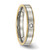 Chisel Titanium Polished Yellow Ion-Plated with Cubic Zirconia 5 mm Grooved Comfort Fit Wedding Band, Flat - View 5