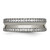 Chisel Titanium Polished with Cubic Zirconia 6.5 mm Concave Wedding Band - View 3