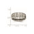 Chisel Titanium Polished with Satin Hammered Center 8 mm Grooved Wedding Band - View 6