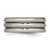 Titanium Polished with Cubic Zirconia 8 mm Grooved Wedding Band - View 3