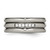 Titanium Polished with Cubic Zirconia 8 mm Grooved Wedding Band - View 4