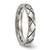 Titanium Polished Criss Cross 4 mm Grooved Ring - View 4