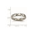 Titanium Polished Criss Cross 4 mm Grooved Ring - View 6