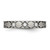 Titanium Polished with Cubic Zirconia Criss Cross 4 mm Grooved Wedding Band - View 3