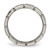 Chisel Titanium Brushed and Polished with Cubic Zirconia 5 mm Grooved Wedding Band, Flat - View 2
