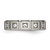 Chisel Titanium Brushed and Polished with Cubic Zirconia 5 mm Grooved Wedding Band, Flat - View 3