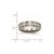 Chisel Titanium Brushed and Polished with Cubic Zirconia 5 mm Grooved Wedding Band, Flat - View 6