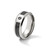 Chisel Titanium Polished with Black Carbon Fiber Inlay and Cubic Zirconia 8 mm Wedding Band - View 7
