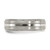 Chisel Titanium Brushed and Polished Textured Edge 7 mm Wedding Band, Flat - View 3