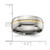 Chisel Titanium Yellow Ion-Plated Grooved 8 mm Polished Wedding Band, Domed - View 4