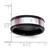 Chisel Titanium Black Ion-Plated Pink Mother of Pearl Inlay 8 mm Wedding Band, Flat - View 4