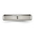 Chisel Titanium Polished 5 mm Ridged Edge Wedding Band, Domed - View 3