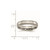 Chisel Titanium Polished 5 mm Ridged Edge Wedding Band, Domed - View 6