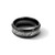 Chisel Black Titanium Polished with Grey Carbon Fiber Inlay 8.00 mm Wedding Band, Domed - View 6