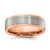 Chisel Titanium Brushed and Polished Rose Ion-Plated 7 mm Wedding Band