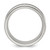 Chisel Titanium Polished with Brushed Center and Cubic Zirconia 7 mm Band Ring - View 2