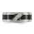 Chisel Titanium Polished with Black Carbon Fiber Inlay and Cubic Zirconia 8 mm Band Ring - View 4