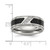 Chisel Titanium Polished with Black Carbon Fiber Inlay and Cubic Zirconia 8 mm Band Ring - View 5