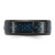 Chisel Titanium Polished Black and Blue Ion-Plated with Blue Cubic Zirconia Carbon Fiber Inlay in Clear Epoxy 8 mm Band Ring - View 3