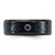 Chisel Titanium Polished Black and Blue Ion-Plated with Blue Cubic Zirconia Carbon Fiber Inlay in Clear Epoxy 8 mm Band Ring - View 4