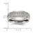 Chisel Titanium Polished with Cubic Zirconia 8 mm Band Ring, 8 mm Wide - View 5