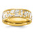 Chisel Titanium Polished Yellow Ion-Plated with Ceramic Fragments Inlay 8 mm Wedding Band