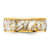 Chisel Titanium Polished Yellow Ion-Plated with Ceramic Fragments Inlay 8 mm Wedding Band - View 3