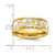 Chisel Titanium Polished Yellow Ion-Plated with Ceramic Fragments Inlay 8 mm Wedding Band - View 4