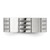 Chisel Titanium Brushed and Polished Grooved 8 mm Wedding Band, Domed - View 3