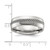 Chisel Titanium Polished with Curb Chain Inlay 7 mm Wedding Band - View 4