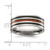 Chisel Titanium Polished with Black Resin and Wood Inlay 8 mm Wedding Band - View 4