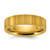 Chisel Titanium Polished Yellow Ion-Plated Grooved 6 mm Wedding Band