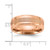 Chisel Titanium Polished Rose Ion-Plated Brushed Center 8 mm Wedding Band - View 4