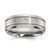 Chisel Titanium Polished with Cubic Zirconia 8 mm Band Ring