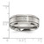 Chisel Titanium Polished with Cubic Zirconia 8 mm Band Ring - View 5
