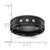 Chisel Titanium Polished Black Ion-Plated Cubic Zirconia 8 mm Band Ring - View 5