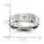 Chisel Titanium Brushed and Polished with Cubic Zirconia 8 mm Band Ring - View 4