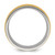 Chisel Titanium Polished with Brushed Yellow Ion-Plated Center 8 mm Wedding Band - View 2