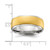 Chisel Titanium Polished with Brushed Yellow Ion-Plated Center 8 mm Wedding Band - View 4